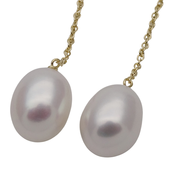 TIFFANY Gold Pearl Earrings - Picture 5 of 8